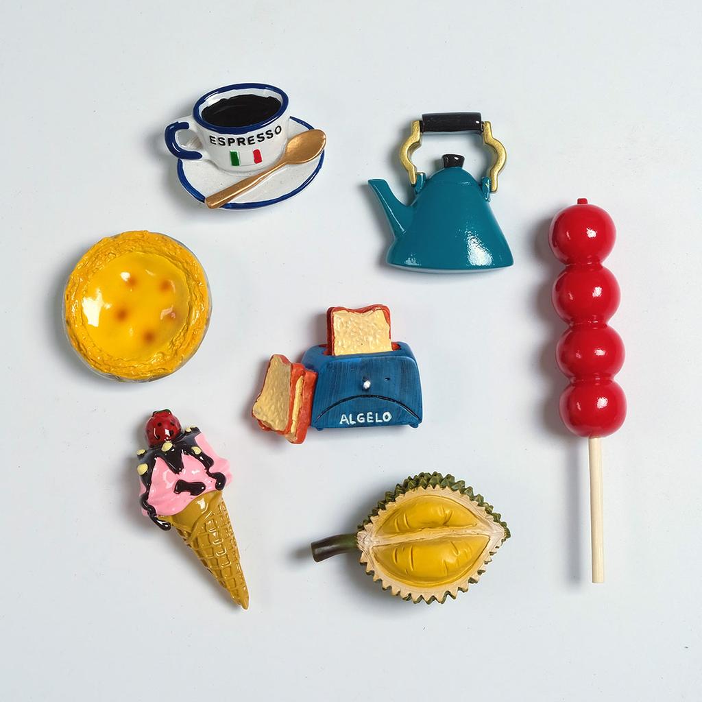 3D-магниты на холодильник с моделью еды, мультяшный хлебный пакет, магнитная наклейка на холодильник, держатель для фотографий, кухонная наклейка на холодильник