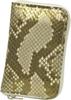 Золотой, Сделано в Японии, Кошелек для мелочи из кожи алмазного питона, Компактный, Маленький, Тонкий, Сделано в Японии, Натуральная кожа, Выделанная кожа, Легкий, Мини