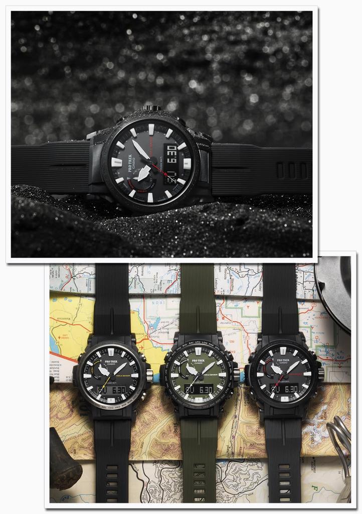 Часы Casio Pro Trek [Официальный японский продукт] Линия Climber Радиоуправляемые солнечные часы с корпусом из биомассы, PRW-61Y-1BJF, Мужские, Черные