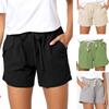 Casual Shorts for Women Drawstring Elastic High Waist Shorts Comfy Breathable Lightweight Summer Sport Shorts with Pockets for Work Vacation Beach