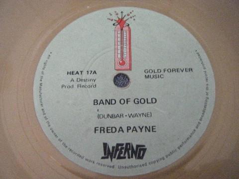 7-дюймовая пластинка FREDA PAYNE - Band Of Gold HEAT17 Inferno 1979 UK Соул/Фанк Б/У