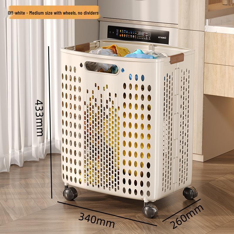 Складная корзина для белья большой вместимости в стиле шкива с перегородкой
