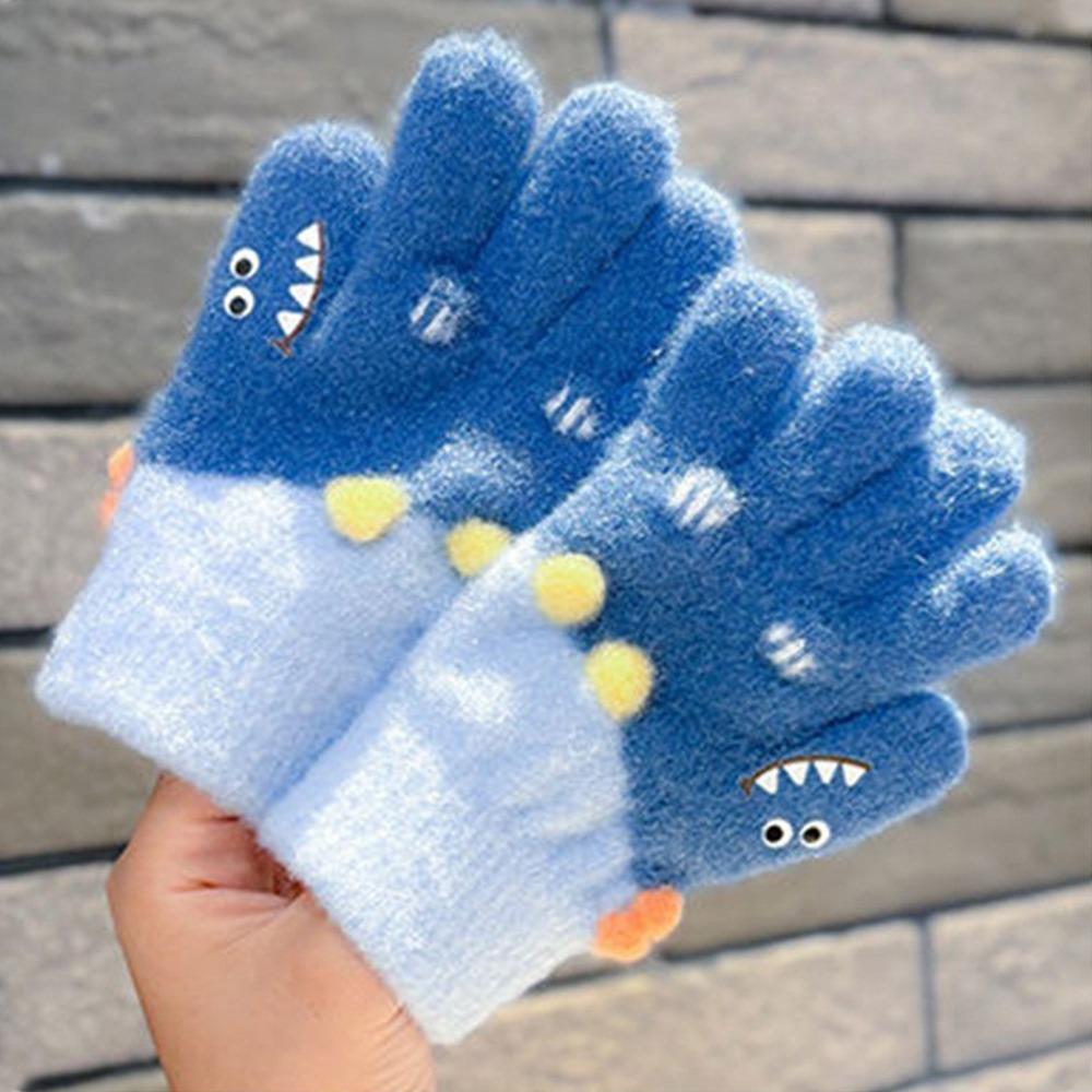 Thickened Plush Gloves Children's Warm Tools Warm Full Cover Glove Gifts Winter Children's Gloves