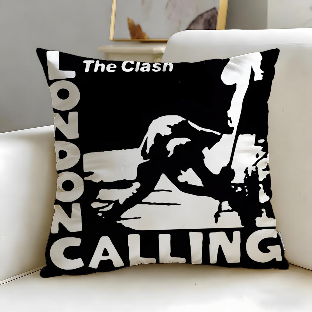 Классическая группа The Clash Наволочка Мягкая Легко стирающаяся Подушка Универсальная для Дивана Кровати Путешествий и Офиса