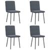 VidaXL Dining Chairs Set of 4 Dark Grey Velvet 3315287