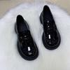Spring and Autumn New Leather Shoes Women's Shoes British Style Platform Black Patent Leather Japanese Style All-Matching Loafers Pumps