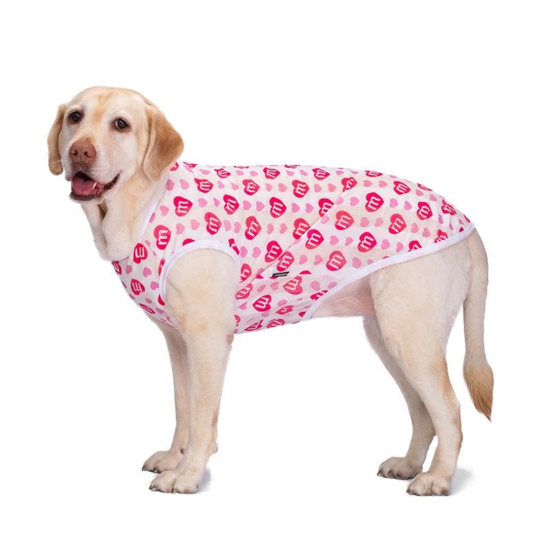 Breathable Summer Pet Dog Clothes For Large Dogs Cool Dog Shirts With Printed Pattern Cooling Dog Vest Sleeveless Jacket For Dog