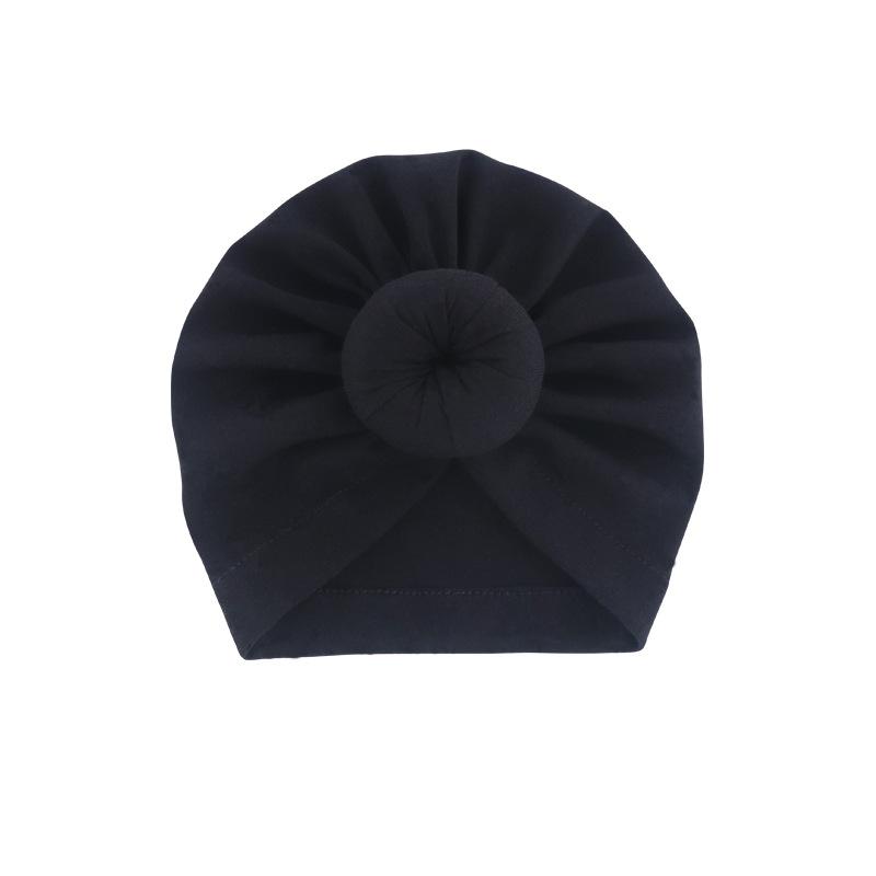 Infant Turban Baby Hat Solid Cotton Headwraps for Newborn Baby Girl Boy Cap Kids Donut Knot Beanies Bonnet Hair Accessories
