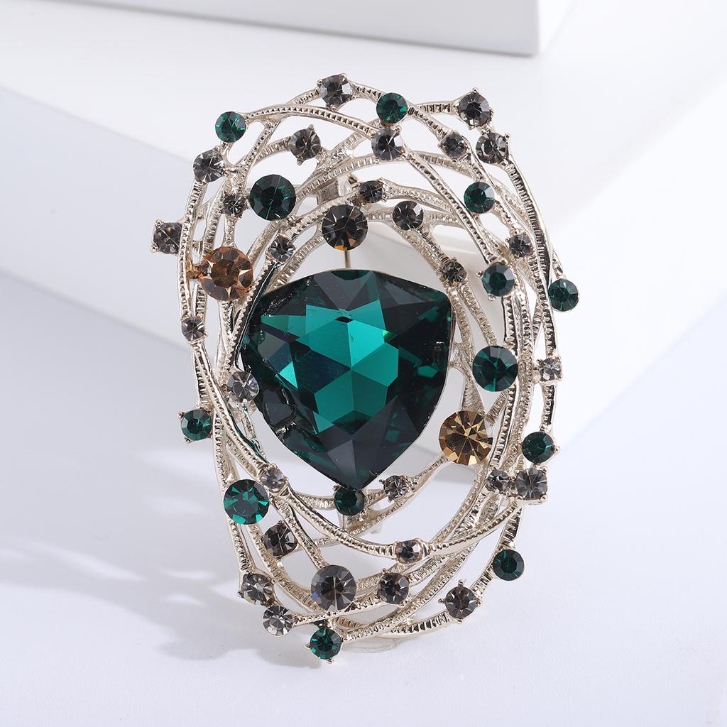 Роскошный хрустальный бокал, полный звезд, брошь, темпераментный костюм, ювелирная булавка, изысканный полый креативный корсаж