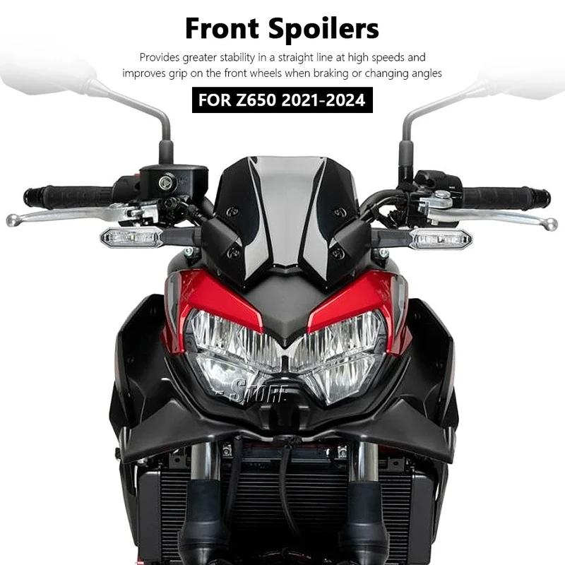 Для KAWASAKI Z650 z650 Z 650 2021 2022 2023 2024 Мотоцикл Спорт Даунфорс Нейкед Передние Спойлеры Аэродинамический Дефлектор Крыла Комплект