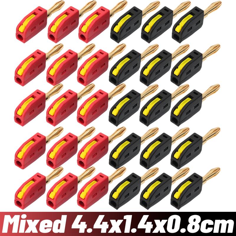 4mm 32A No Solder Banana Plug Quick Wiring Plugs Copper Audio Music Speaker Connectors Home Appliance DIY Connection Terminals