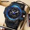 Sanda Teen Multi-functional Waterproof Sports Watch with Alarm & Luminous Display