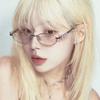 INS Retro Frame Eyewear Y2k Anti-Blue Light Spectacles Convenient Oval Women Sunglasses  Outdoor