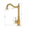 Antique brass free-standing kitchen tap CORNY