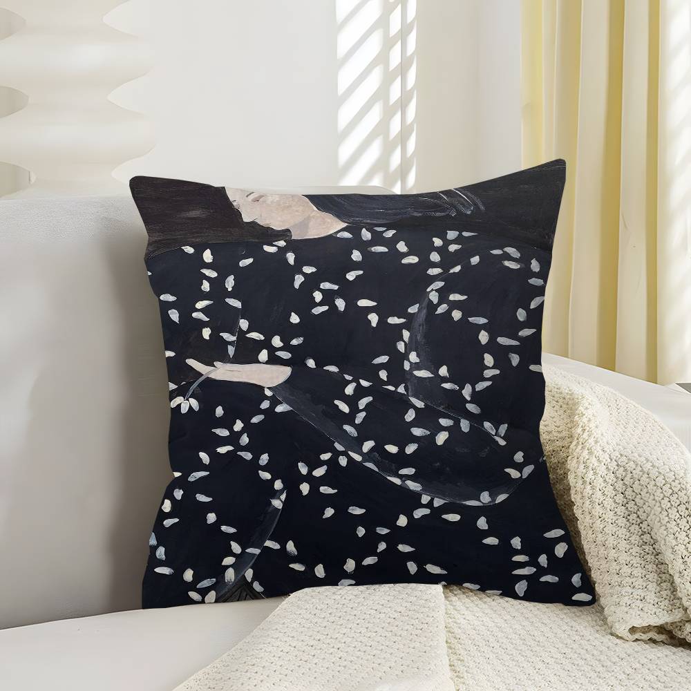 Abstract Line Geometry Curve Girl Personalized picture text home decorative pillows Household Gifts xcm