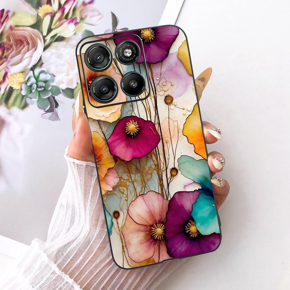Для Motorola Moto G15 G17 Чехол-аккумулятор Милый Кот Модный Расписной Чехол Мягкий ТПУ Чехол для Телефона Для Moto G17 Power MotoG15 MotoG17 Чехол