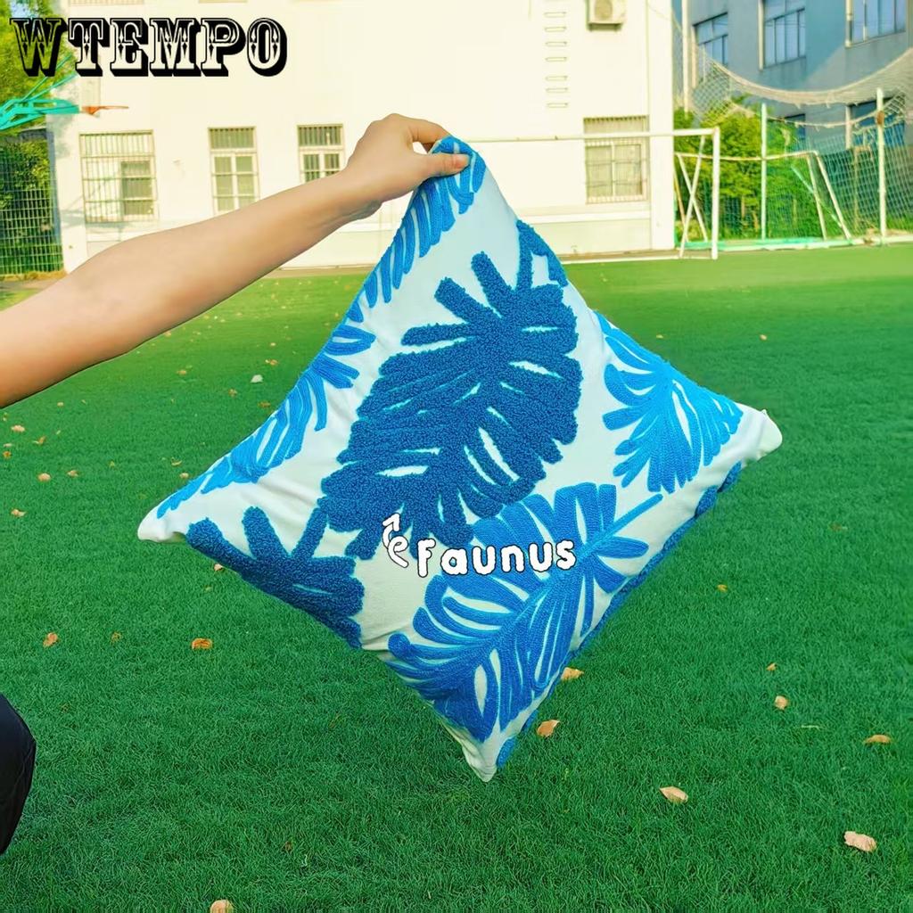 WTEMPO Зеленый лист Подсолнух Гостиная Диван Вышивка Подушка Наволочка