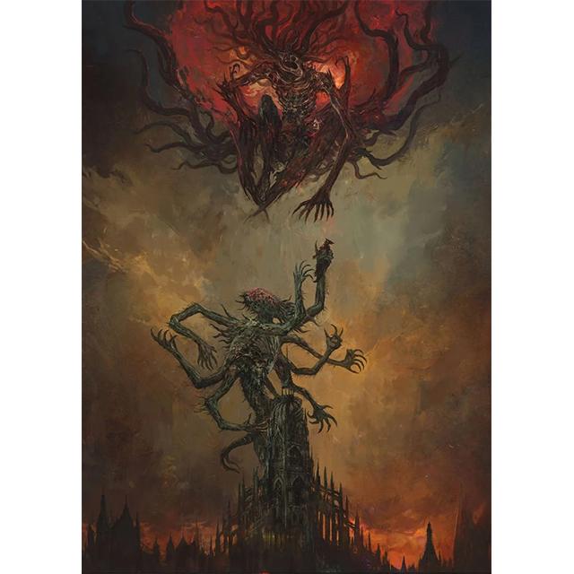 Abstract Magic Dark Monsters And Knights Prints Poster Canvas Painting Modern Wall Art Picture HD Living Room Bedroom Home Decor