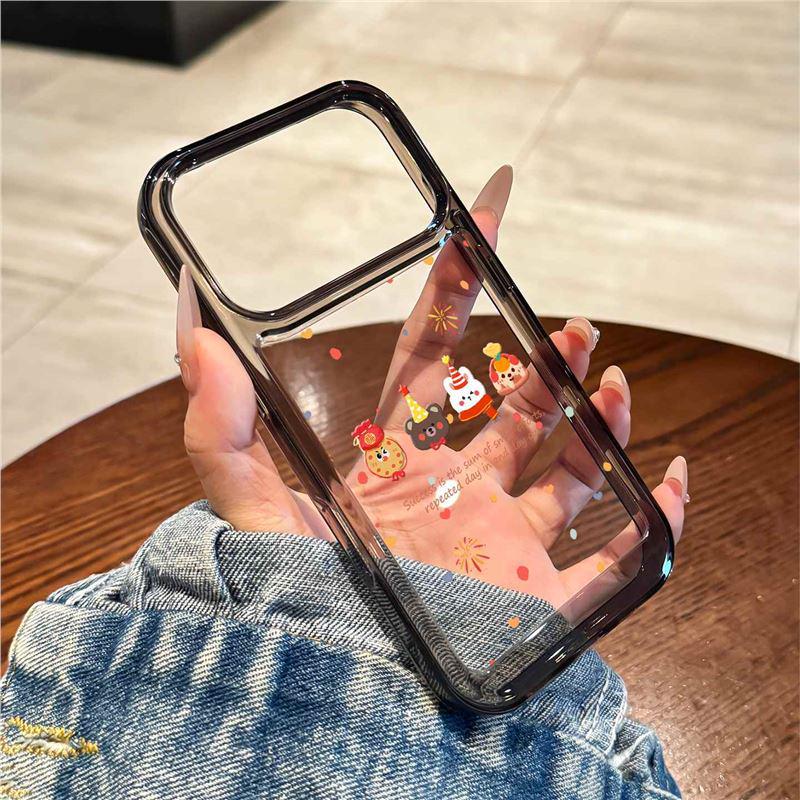 Совместимый чехол для iPhone 17 Pro Max Оранжевый с милыми животными для 16 Pro - Ощущение высокого качества