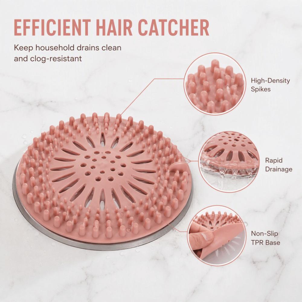 4 PCS TPR Shower Drain Cover Pink Green Bathtub Drain Cover Floor Drain Strainer Floor Drain