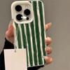 Зеленый Чехол для Телефона с Неправильным Полосатым Рисунком и Волнистой Текстурой Для iPhone 17 16 15 14 13 12 11 Pro Max 17 Air 14 15 Plus Мягкая Задняя Крышка