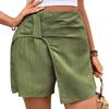 Women's Summer Shorts High Waisted Solid Color Culottes