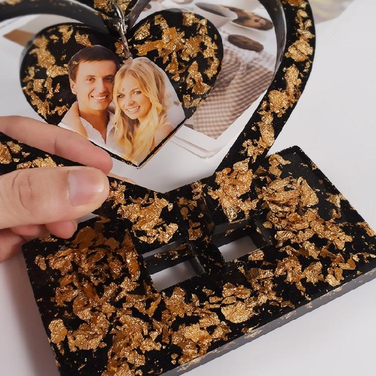 Силиконовая форма в форме сердца для DIY литья, формы для эпоксидной смолы, формы для фоторамок