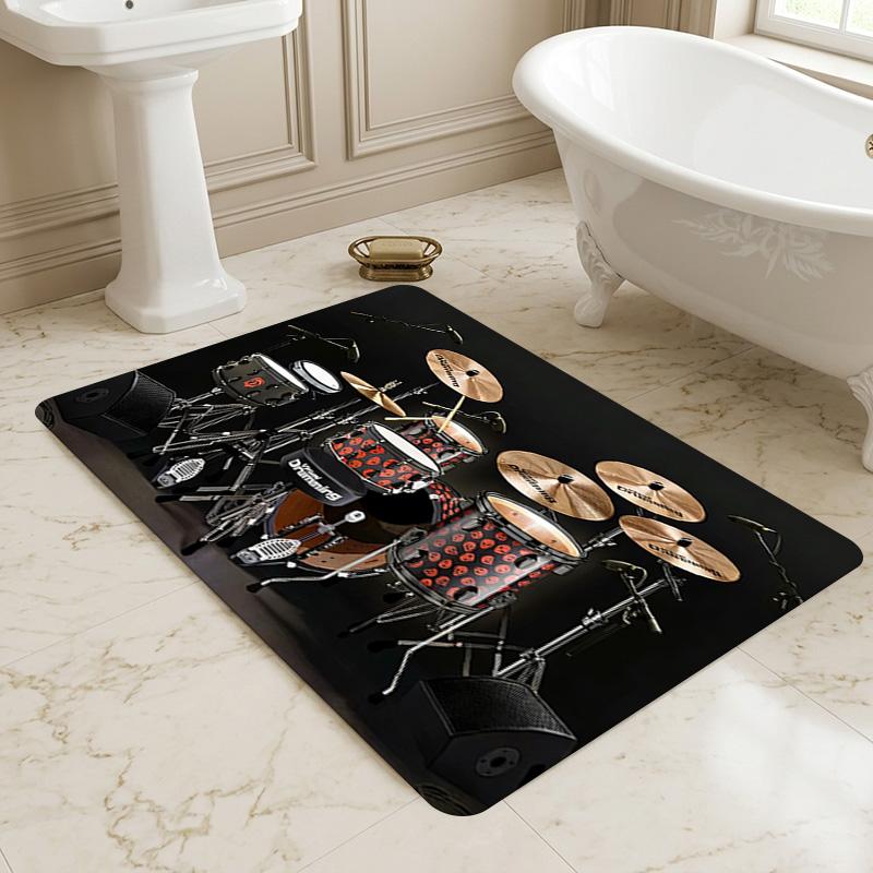 Drum Set Living Room Nonslip Area Rug Soft Carpet For Bedroom Game Playroom Sofa Office Home Decor Doormat Christmas Gift C9301419