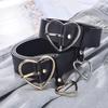 New Heart Buckle Leather Belt Adjustable Punk Fashion Waist Belts