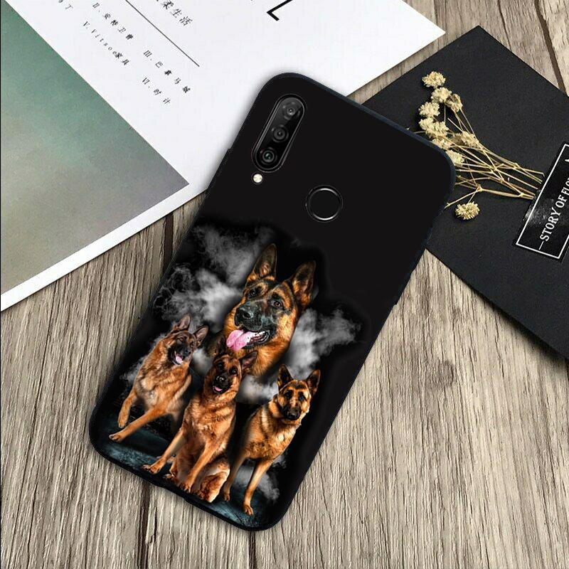 German Shepherd Dog Cartoon For Huawei Nova 11 9 10 SE Y70 Y60 Y90 Y61 Y91 Y73 Y72 12i 11i 8i P30 P40 Lite P60 Pro Case