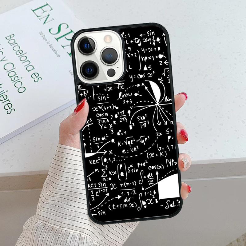 Чехол для телефона с формулами и уравнениями по физике и математике Для iPhone 17 Air 15 16 16e 14 13 12 11 Pro Max Coque Для Apple PLUS fundas