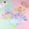 Милый мультфильм аниме Sanrio Kuromi My Melody Cinnamoroll Seven Fold Fan Портативный летний складной веер Подарки для детей и студентов