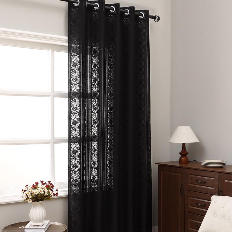Lace Sheer Curtains Light Filtering Modern Minimalist Bedroom Living Room Balcony