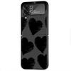 Gothic Style Black Lip Case for Samsung Galaxy Z Flip 4 3 5 5G Flip Shockproof Capa 6.7 Inches Black Hard PC ZFlip 4 Phone Cover