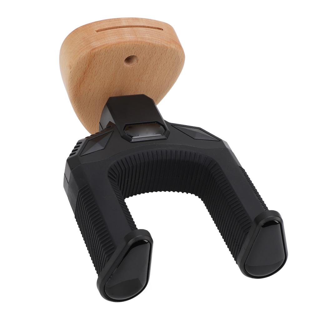 Guitar Wall Mount Automatic Lock Holder Wooden Base Instrument Neck Hanger for Guitar Bass U