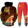 Забавный спортивный костюм Cobra Kai с 3D принтом, Мужская крутая толстовка/брюки/костюм в стиле хип-хоп 2022, модная спортивная одежда для бега с длинными рукавами, спортивный комплект