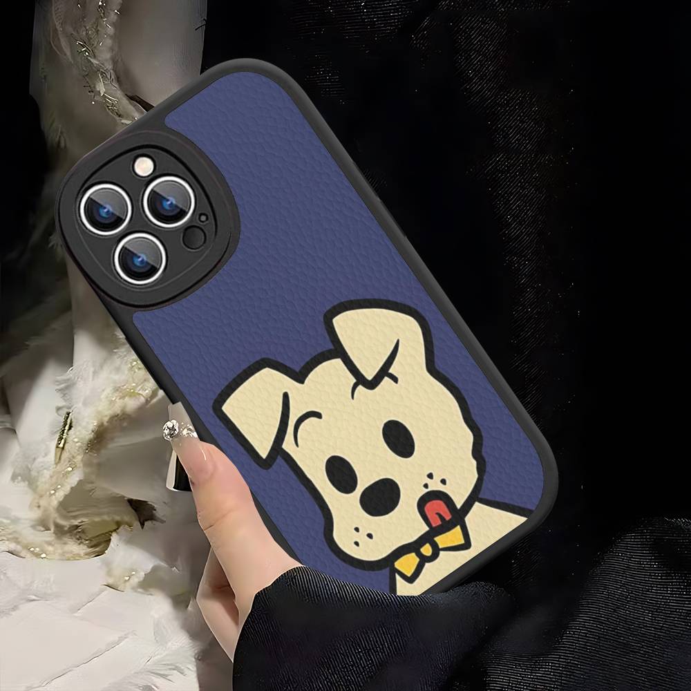 Кавайи O-OSAMU-G-GOODS Милый чехол для телефона для iPhone 16 15 14 13 12 11 Pro Max Plus Мягкий кожаный чехол