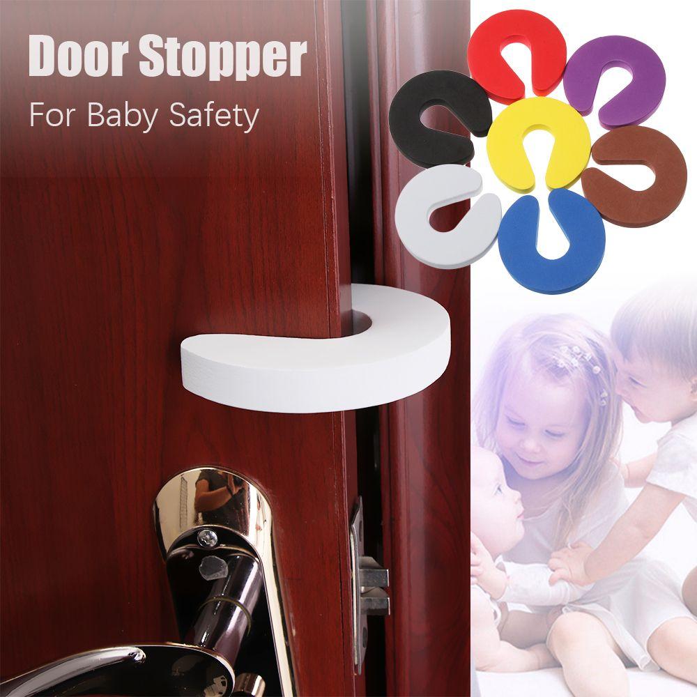 4PCS New Soft Foam Door Stopper Guard Baby Kids Safety Finger Protector