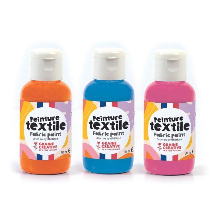 Peinture pour textile 50 ml - orange fluo