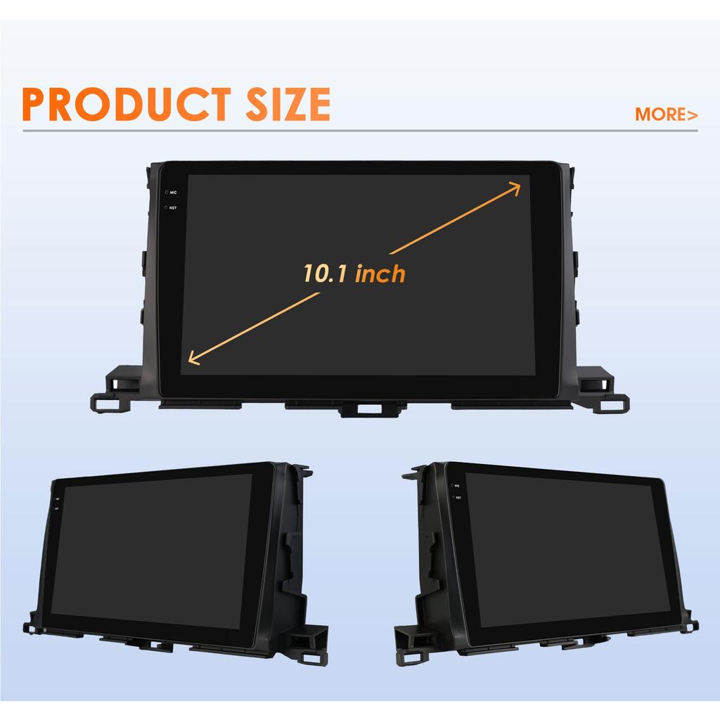 OSSURET 10.1"360 Камера Android 14 Автомагнитола Для Toyota Highlander 2014 2015 2016 - 2019 Мультимедиа Snapdragon 6115 Авторадио GPS Carplay