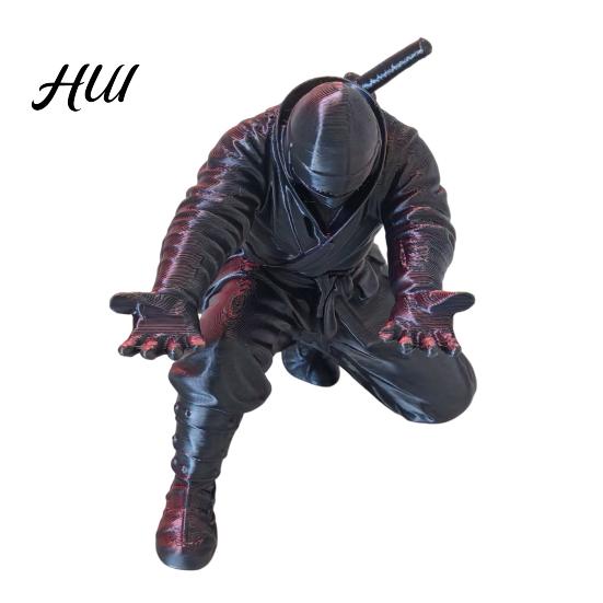 Ninja Desktop Decoration Pen Holder Kneeling Pencil Cool 3D Office Desk Printed Stand Gift for Teens Boys Adults Accessory
