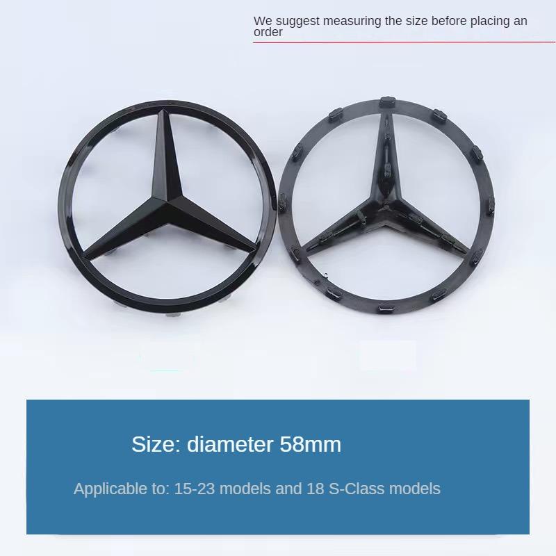 SUG2 Top Quality 52mm 57mm Steering Wheel Center Badge Star Logo Car Emblem with 18 Pins for Mercedes Benz C CLA CLS GLC GLE GLS E