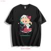 Touhou Project Фландрская Алая Футболка Геометрический Дизайн Вампира винтажная Стиранная Эластичная Мягкая Слегка Стильная мужская