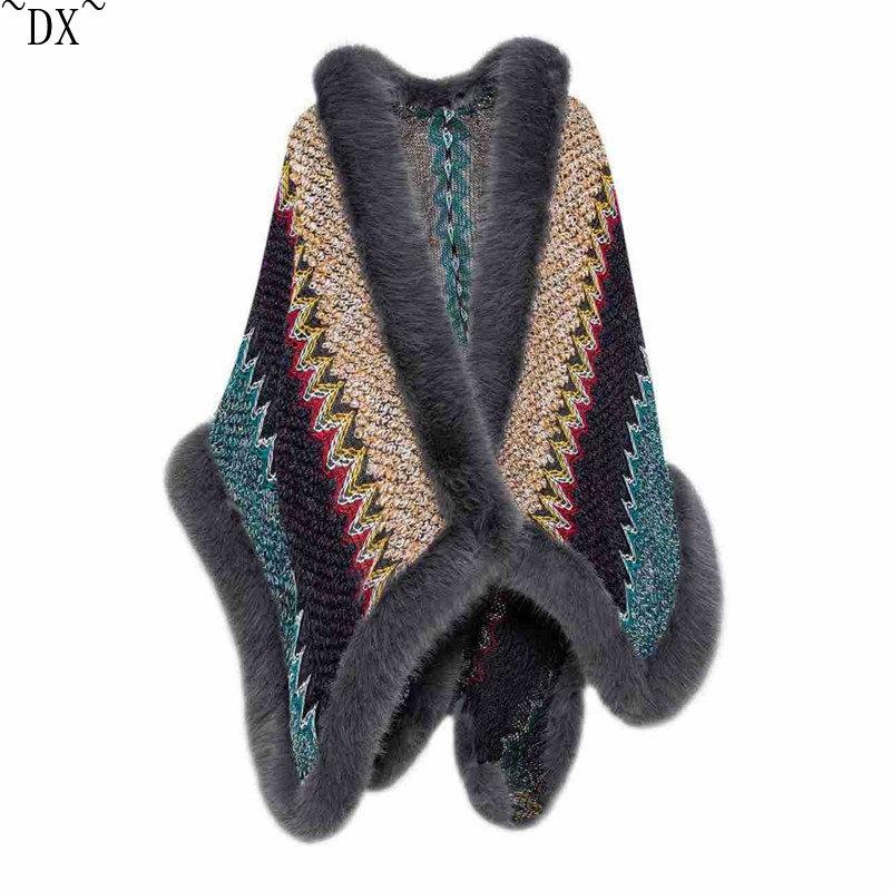 DX ~~~ Меховая шаль, женский наряд, зимний новый модный зарубежный высококачественный шарф из лисьего меха, толстая накидка