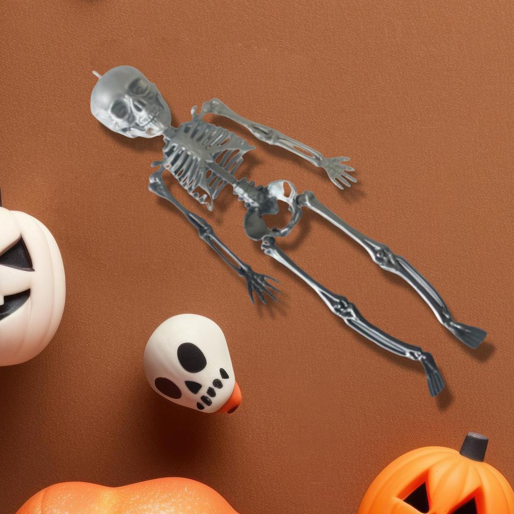 Подвижный скелет на Хэллоуин, Скелет в полный рост, Подвижные суставы для позирования,
