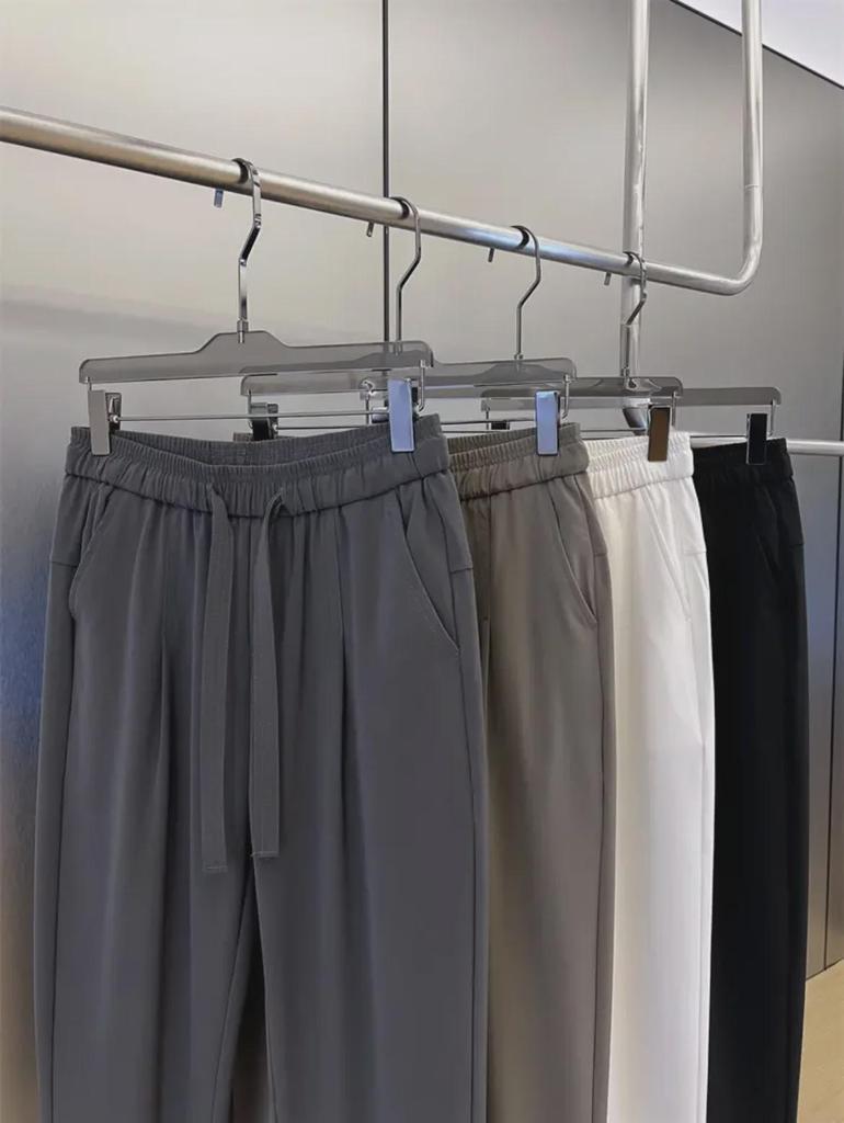 Мужские классные летние зауженные брюки-шаровары с защитой от морщин