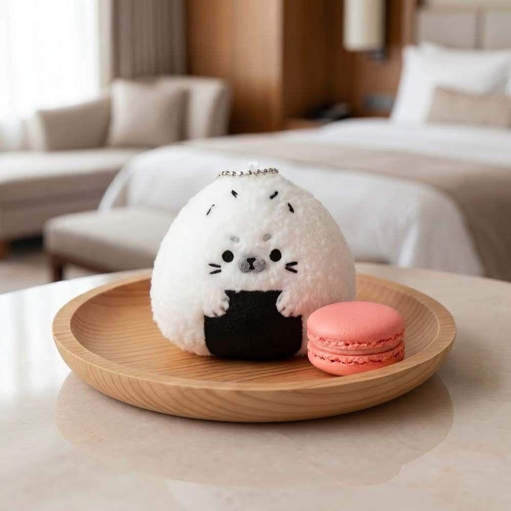 Rice and Vegetable Rice Ball Seal Plush Keychain Fluffy Soft Seal Plush Key Ring Women Girls
