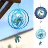 Metal Wind Spinners Hummingbird Turtle Wind Sculpture for Yard and Garden Rustic Hangable Metal Art Decor for Backyard Porch