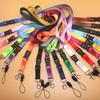 Custom Color Logo Nylon Phone & ID Lanyard with Screen Printed Polyester