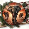 Sunset Elephant Metal Tin Sign 2D Wall Art for Living Room Bedroom Kitchen Bathroom Home Garden Cafe Bar Halloween Decor